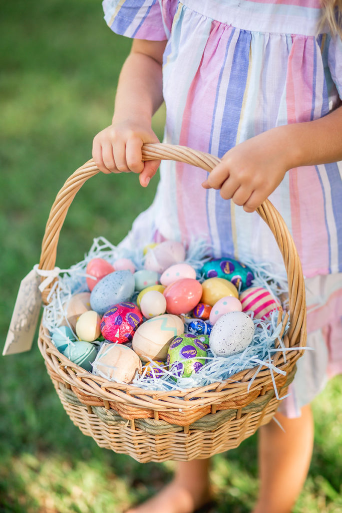 Kids easter egg basket